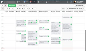 My weekly calendar in Pipedrive